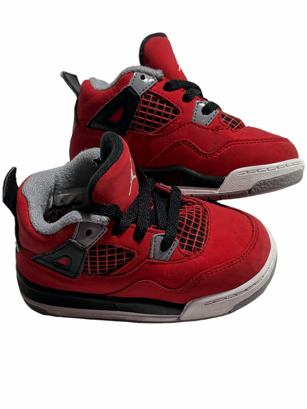 Nike Jordan 4 Retro Athletic Sneakers Black Accents US Toddler Size 6C